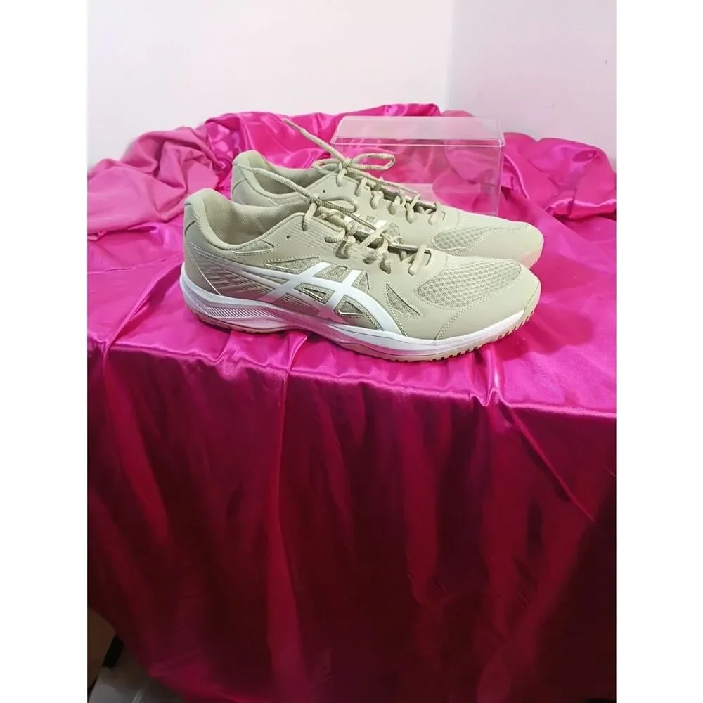 Asics Mens SZ 15 Upcourt 6 Volleyball Court Shoe Kacki 1071A104-101.